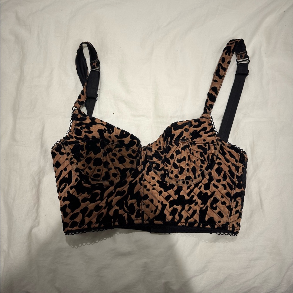 House of CB leopard print bustier top